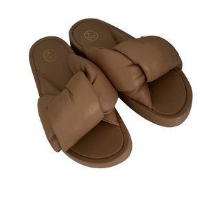 Ash Padded Leather Sandal Slides
